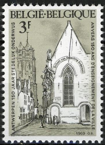 Poštovní známka Belgie 1969 První škola v Antverpách Mi# 1544