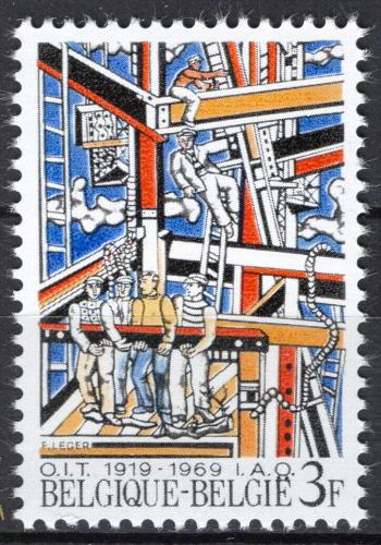 Poštovní známka Belgie 1969 ILO, 50. výroèí Mi# 1550