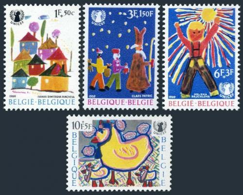 Poštovní známky Belgie 1969 Dìtské kresby, UNICEF Mi# 1551-54