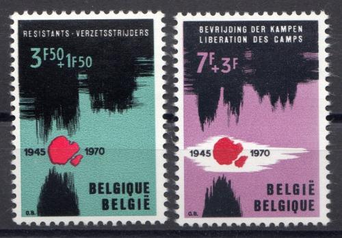 Poštovní známky Belgie 1970 Osvobození koncentraèních táborù Mi# 1598-99