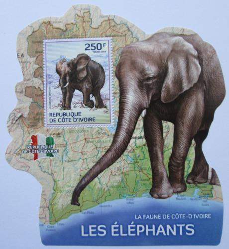 Poštovní známka Pobøeží Slonoviny 2014 Sloni Mi# 1609 Block