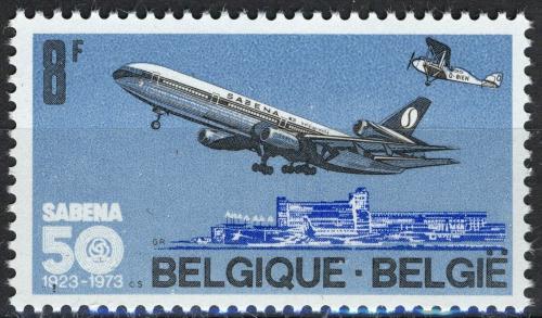 Poštovní známka Belgie 1973 Letadlo DC 10 Mi# 1727