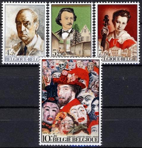 Poštovní známky Belgie 1974 Osobnosti Mi# 1760-63