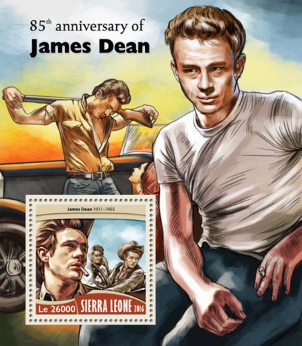 Poštovní známka Sierra Leone 2016 James Dean Mi# Block 1029 Kat 12€