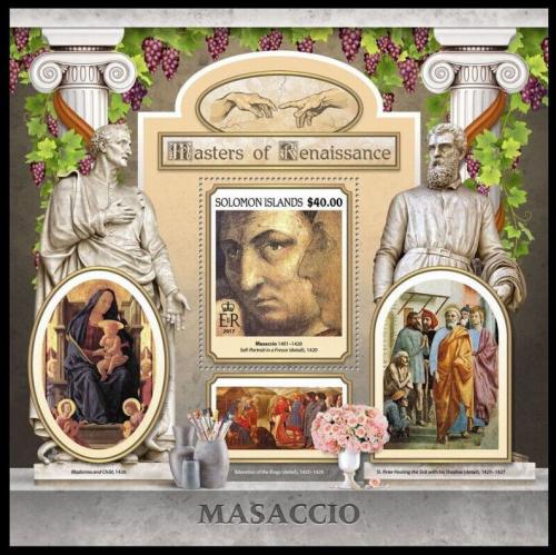 Poštovní známka Šalamounovy ostrovy 2017 Umìní, Masaccio Mi# Block 616 Kat 12€