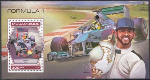 Poštovní známka Mosambik 2018 Formule 1 Mi# Block 1388 Kat 17€