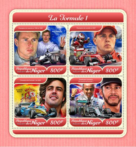Poštovní známky Niger 2017 Formule 1 Mi# 5438-41 Kat 13€