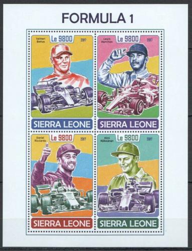 Poštovní známky Sierra Leone 2017 Formule 1 Mi# 8995-98 Kat 11€