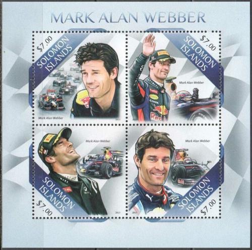 Poštovní známky Šalamounovy ostrovy 2013 Mark Alan Webber Mi# 2102-05 Kat 9.50€