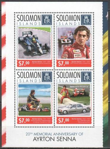 Poštovní známky Šalamounovy ostrovy 2014 Ayrton Senna Mi# 2567-70 Kat 9.50€