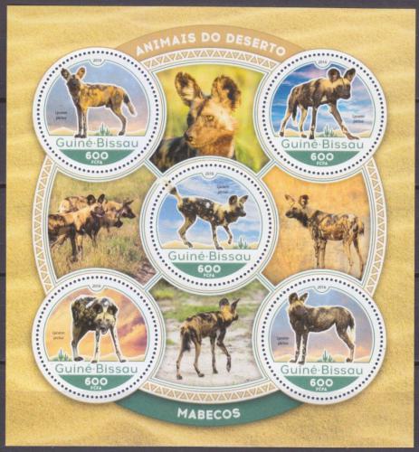 Poštovní známky Guinea-Bissau 2016 Pes hyenový Mi# 8829-33 Kat 11€