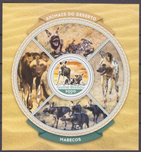 Poštovní známka Guinea-Bissau 2016 Pes hyenový Mi# Block 1527 Kat 11€