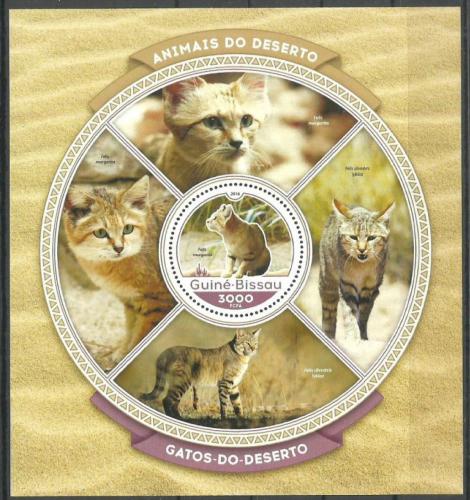 Poštovní známka Guinea-Bissau 2016 Pouštní koèky Mi# Block 1528 Kat 11€