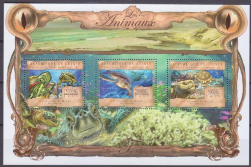 Poštovní známky Guinea 2013 Želvy Mi# 9809-11 Kat 20€