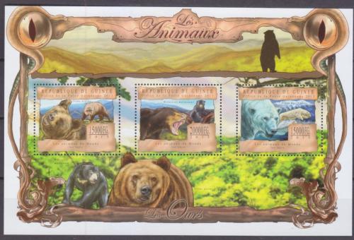 Poštovní známky Guinea 2013 Medvìdi Mi# 9837-39 Kat 20€