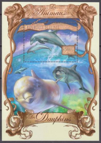 Poštovní známka Guinea 2013 Delfíni Mi# Block 2238 Kat 18€