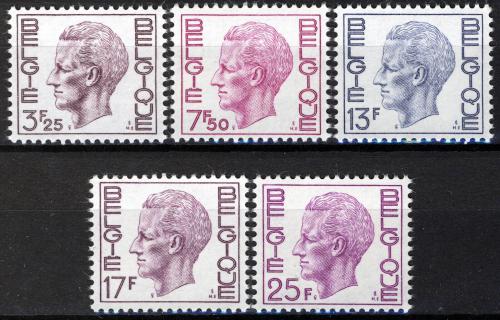 Poštovní známky Belgie 1975 Král Baudouin I. Mi# 1802-06