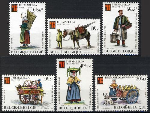 Poštovní známky Belgie 1975 Profese Mi# 1841-46
