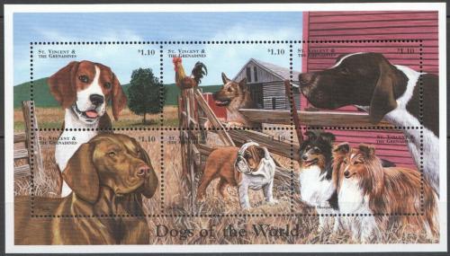 Poštovní známky Svatý Vincenc 1998 Psi Mi# 4363-68