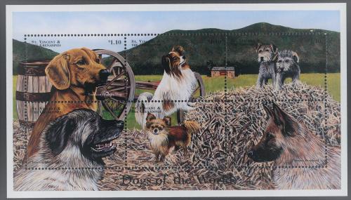Poštovní známky Svatý Vincenc 1998 Psi Mi# 4369-74