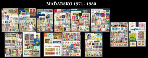Maïarsko 1971-80 - 10 kompletních roèníkù - Kat 990€ - Poštovné zdarma !!!
