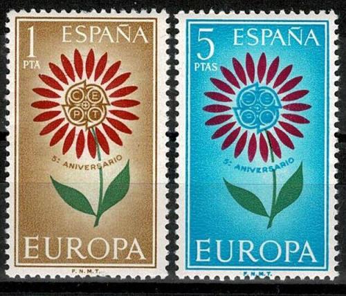 Poštovní známky Španìlsko 1964 Evropa CEPT Mi# 1501-02
