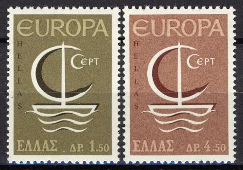Poštovní známka Øecko 1966 Evropa CEPT Mi# 919-20