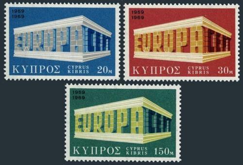Poštovní známky Kypr 1969 Evropa CEPT Mi# 319-21 Kat 5€