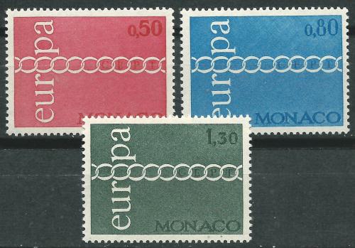 Poštovní známky Monako 1971 Evropa CEPT Mi# 1014-16 Kat 5€