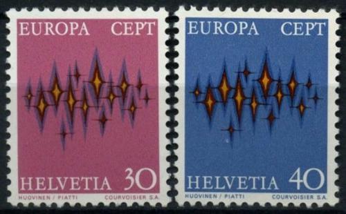 Poštovní známky Švýcarsko 1972 Evropa CEPT Mi# 969-70