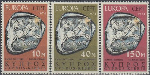 Poštovní známky Kypr 1974 Evropa CEPT, sochy Mi# 409-11