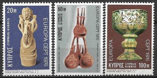 Poštovní známky Kypr 1976 Evropa CEPT, umìlecké øemeslo Mi# 435-37