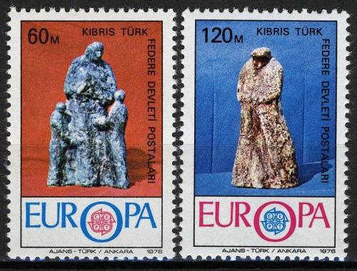 Poštovní známky Kypr Tur. 1976 Evropa CEPT, umìlecké øemeslo Mi# 27-28