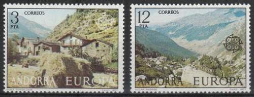Potovn znmky Andorra p. 1977 Evropa CEPT, krajina Mi# 107-08