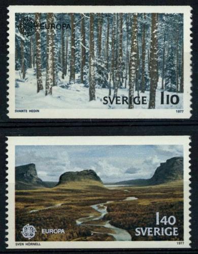 Poštovní známky Švédsko 1977 Evropa CEPT, krajina Mi# 989-90
