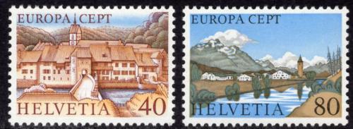 Poštovní známky Švýcarsko 1977 Evropa CEPT, krajina Mi# 1094-95