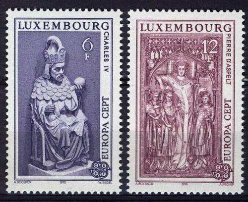 Poštovní známky Lucembursko 1978 Evropa CEPT, sochy Mi# 967-68
