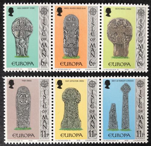 Poštovní známky Ostrov Man 1978 Evropa CEPT, keltské památníky Mi# 122-27