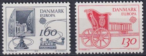 Poštovní známky Dánsko 1979 Evropa CEPT, historie pošty Mi# 686-87
