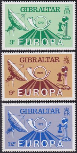 Potovn znmky Gibraltar 1979 Evropa CEPT, historie poty Mi# 392-94 - zvtit obrzek