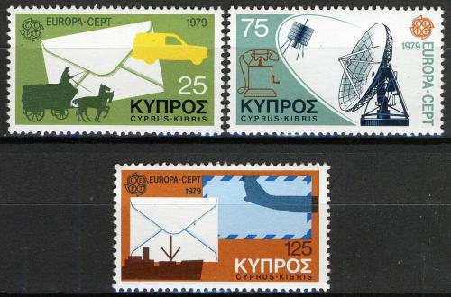 Poštovní známky Kypr 1979 Evropa CEPT, historie pošty Mi# 501-03
