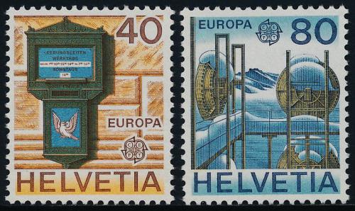 Poštovní známky Švýcarsko1979 Evropa CEPT, historie pošty Mi# 1154-55