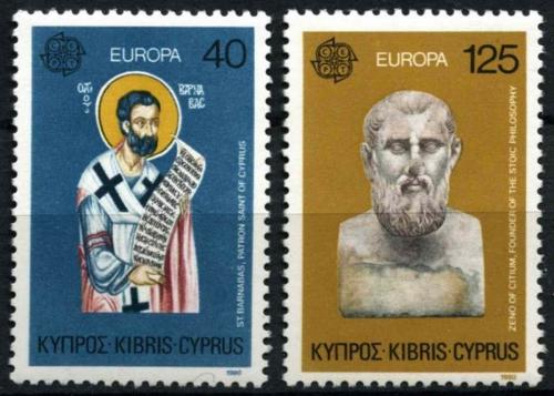 Poštovní známky Kypr 1980 Evropa CEPT, osobnosti Mi# 520-21