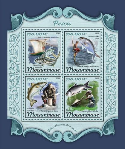 Poštovní známky Mosambik 2018 Ryby a rybolov Mi# 9214-17 Kat 25€