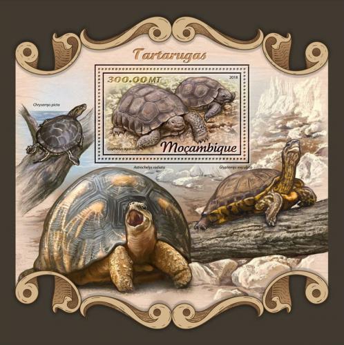 Poštovní známka Mosambik 2018 Želvy Mi# Block 1285 Kat 17€