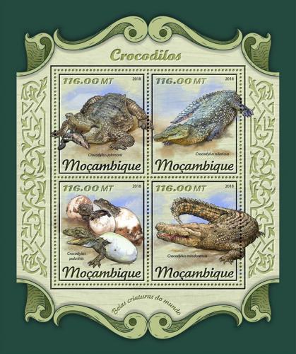 Poštovní známky Mosambik 2018 Krokodýli Mi# 9229-32 Kat 25€