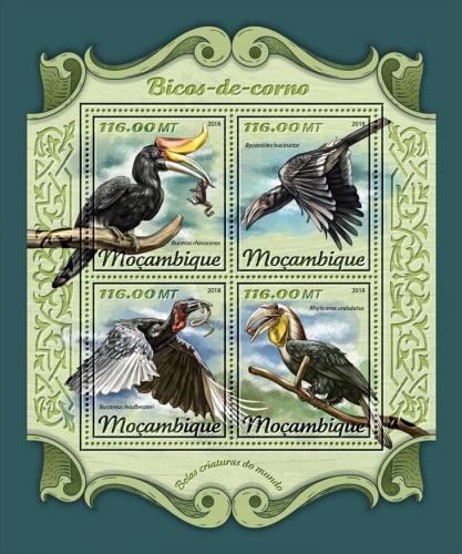 Poštovní známky Mosambik 2018 Zoborožci Mi# 9239-42 Kat 25€