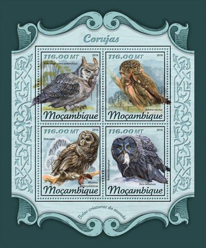 Poštovní známky Mosambik 2018 Sovy Mi# 9269-72 Kat 25€