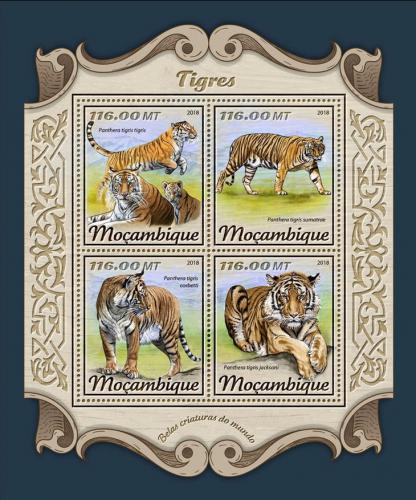 Poštovní známky Mosambik 2018 Tygøi Mi# 9314-17 Kat 25€