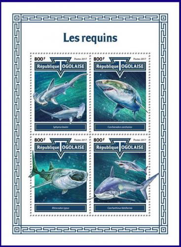 Poštovní známky Togo 2017 Žraloci Mi# Mi# 8700-03 Kat 13€